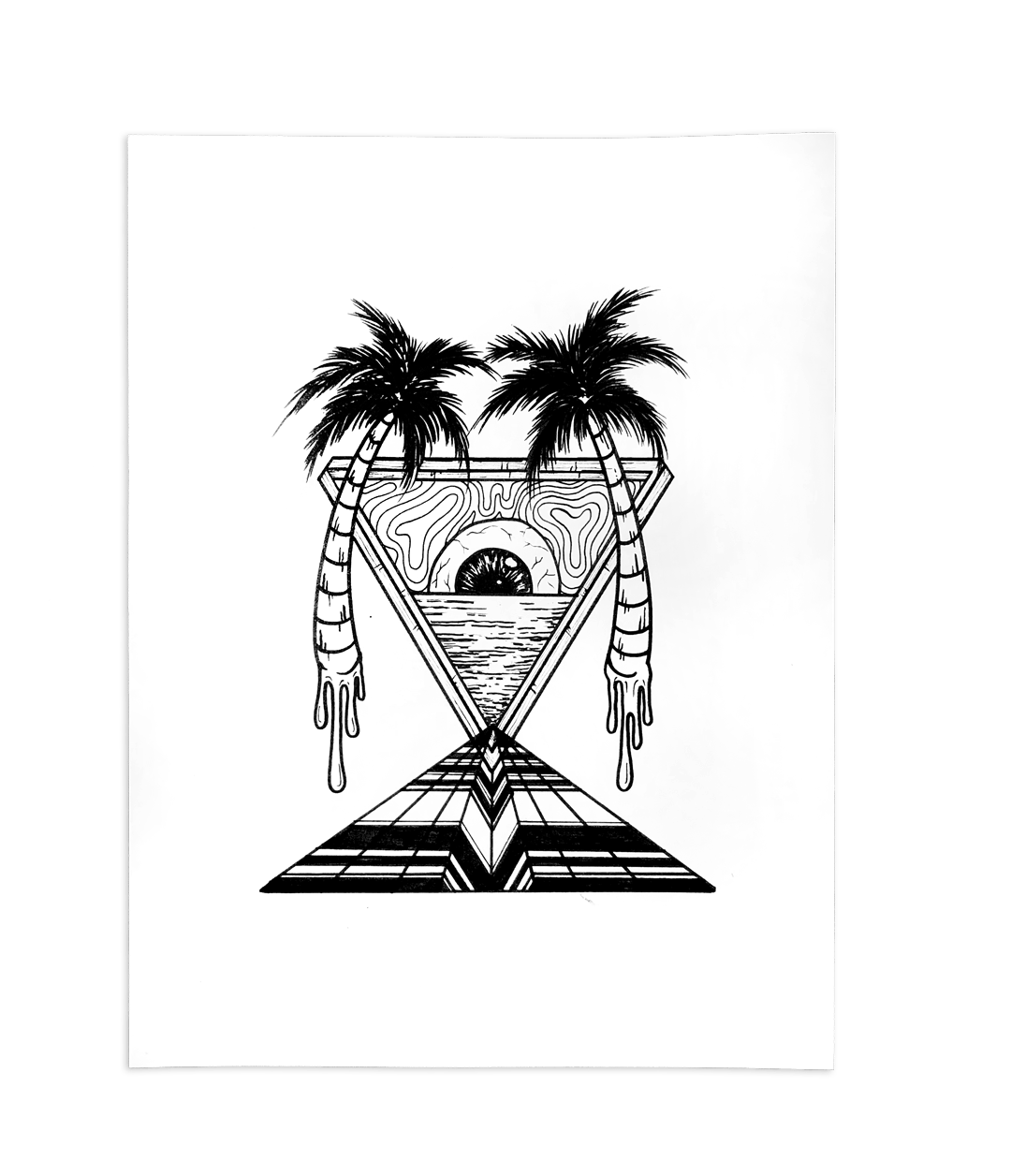 Image of All Seeing Palms—  Signed Print