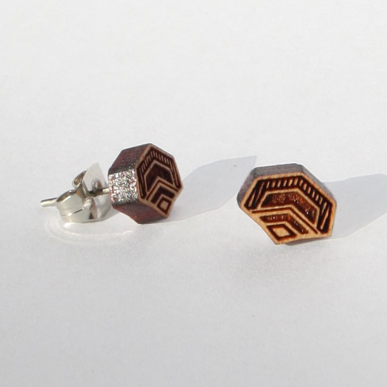 Image of Dragon Scale Stud Earrings
