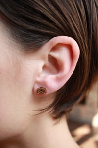 Image 4 of Dragon Scale Stud Earrings