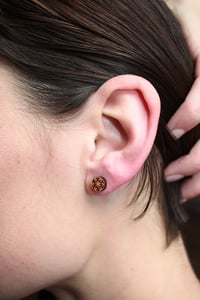 Image 4 of Flower of Life Stud Earrings