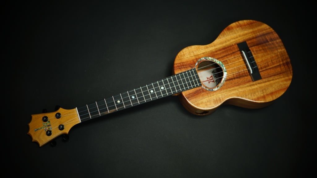 Ukulele Lab — KoAloha Custom Ordered Side Port Curly Koa/Walnut Tenor