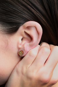 Image 3 of Flower of Life Stud Earrings