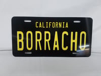 California vintage borracho license Plate 