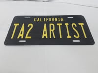 Image 2 of Vintage California ta2artist license plate