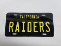 Vintage California Raiders license plate