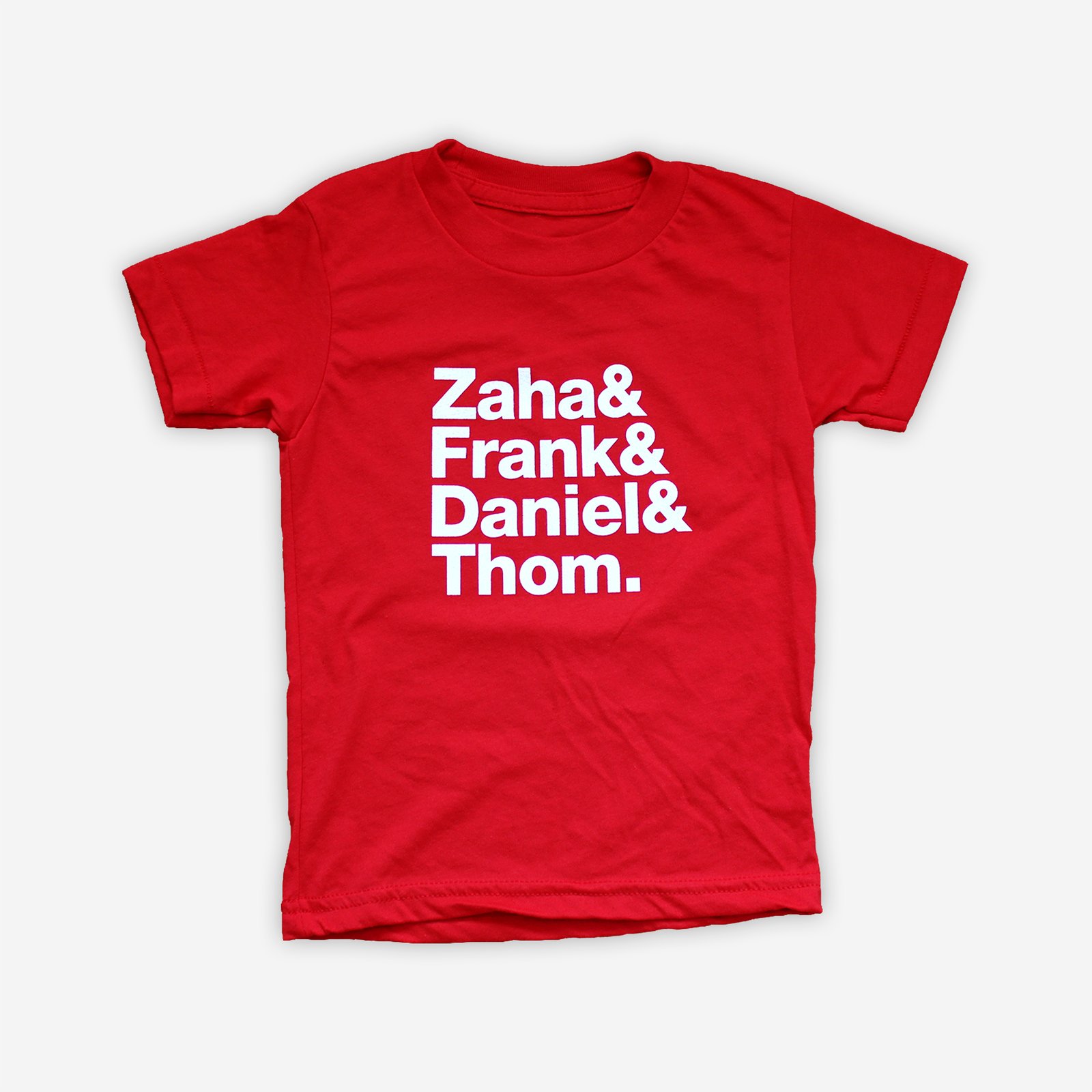 Zaha & Frank & Daniel & Thom. - tee