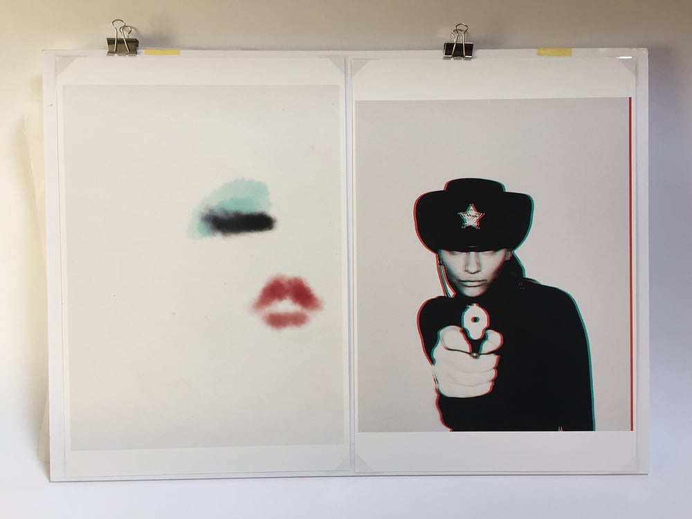 Image of couples diptych giclee 70x50cm signed proof by Chris Heads