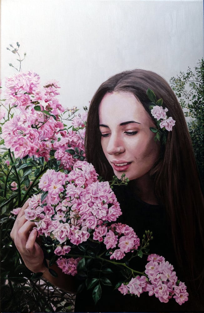 Image of Claudia Kaak, The Soul Of Roses, Oil on canvas, 60 x 40 cm, 2018.