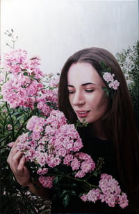 Claudia Kaak, The Soul Of Roses, Oil on canvas, 60 x 40 cm, 2018.