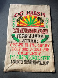 Image 1 of OG Kush marijuana burlap bag