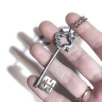 Image 4 of Skeleton Key pendant in sterling silver