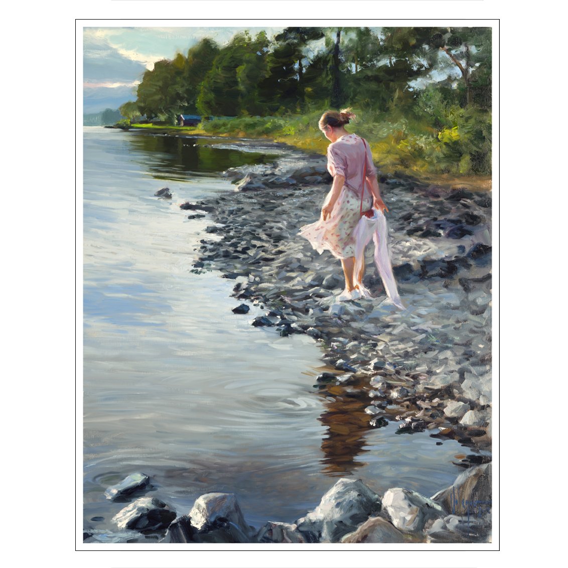 Image of PRINT ON CANVAS "WALKING NEAR RATTVIK"