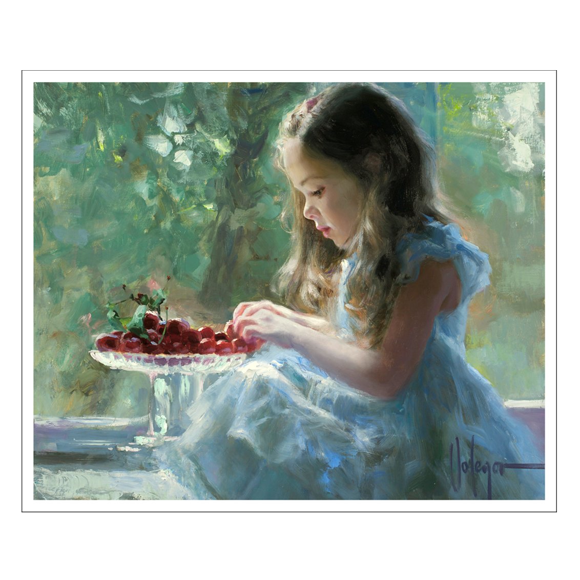 Image of PRINT ON CANVAS "CHERRIES"