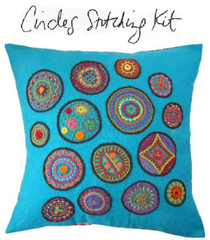 Image of Circles Sampler Crewel Embroidery Kit