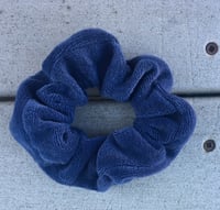 Navy Blue Chenille Scrunchie