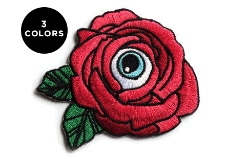 Image of Flower of my Eye Iron-on Patches
