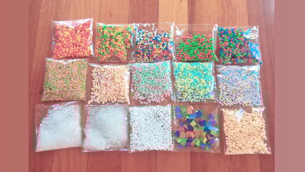 Image of coloured foam beads / supplies