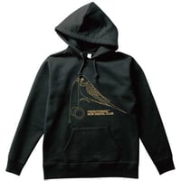 Image 1 of YOYO BIRD HEAVYWEIGHT HOODED SWEATSHIRT / Black x Tan