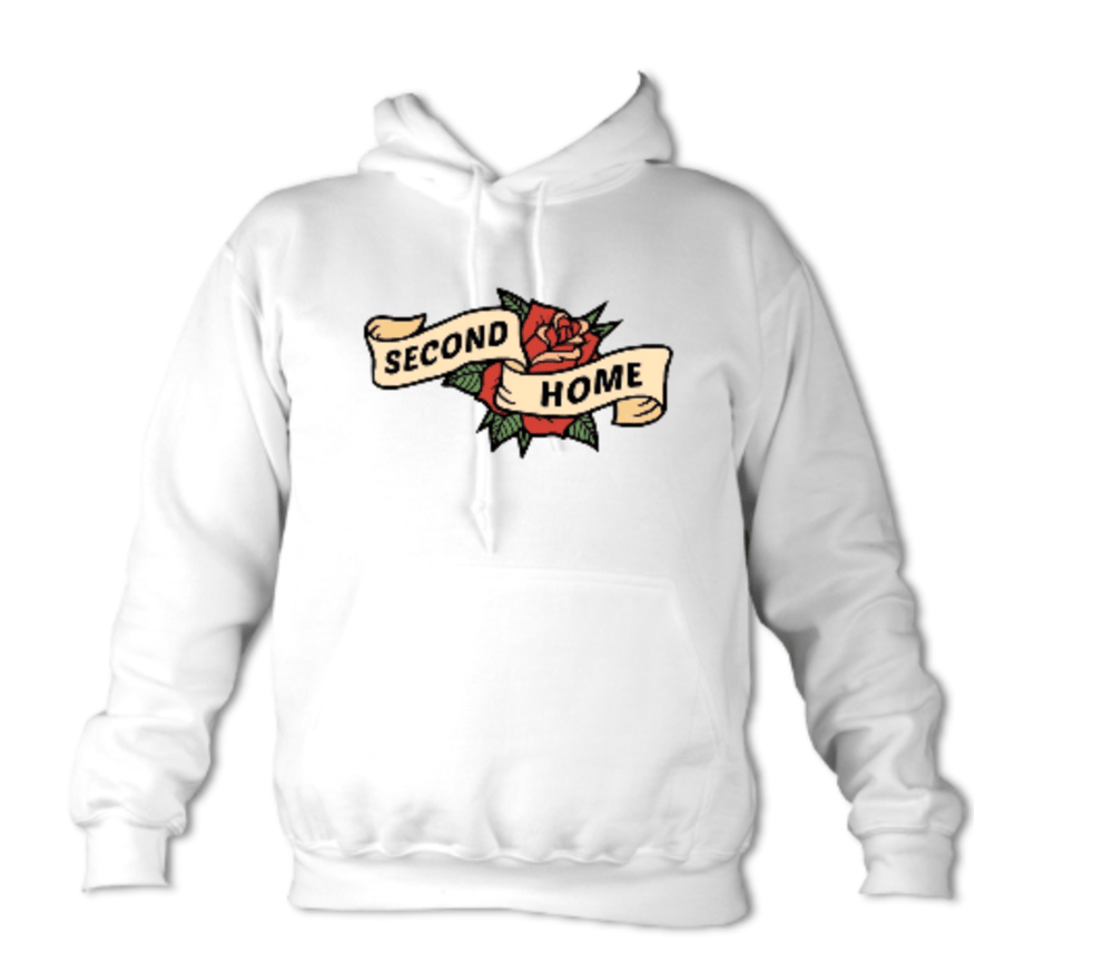 Image of Second Home Logo Hoodie - White