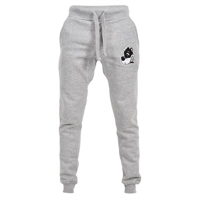 Image of Loudlife Louie joggers-Heather Grey (Appliqué logo)