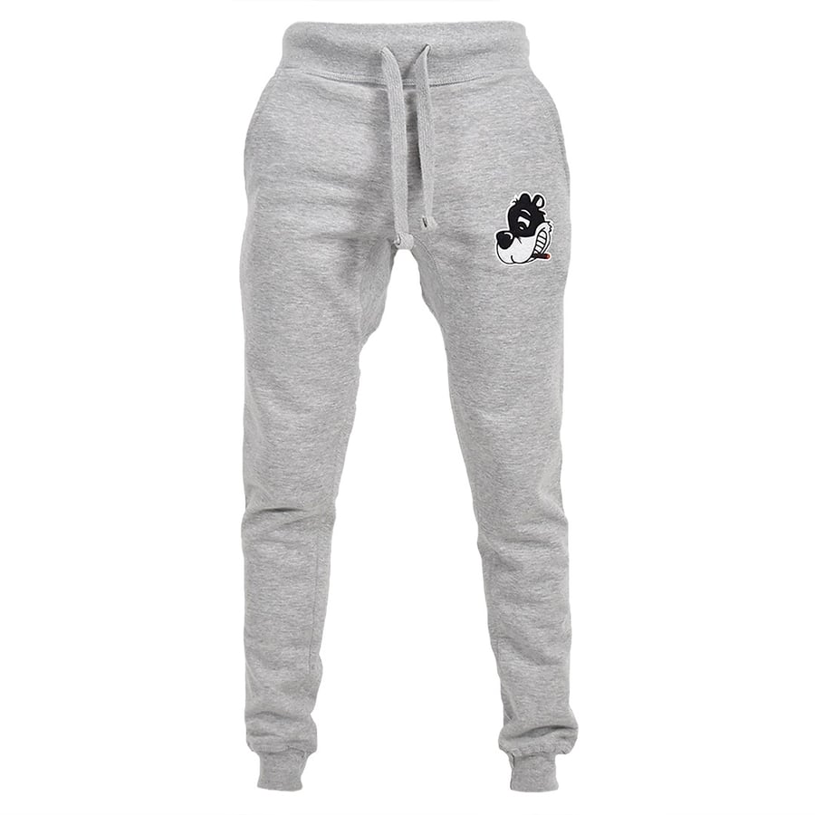 Image of Loudlife Louie joggers-Heather Grey (Appliqué logo)