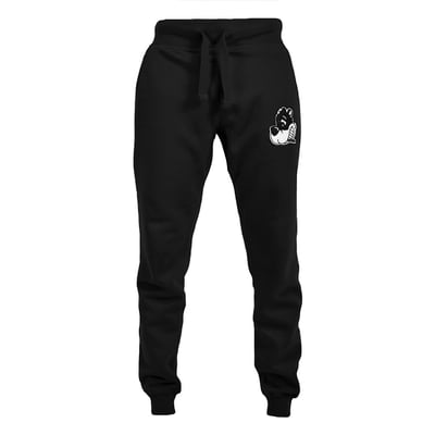 Image of Loudlife Louie joggers-Black (Appliqué logo)