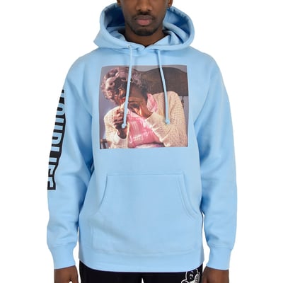 Image of Smoking Grandma Hoodie (Blue Aqua)