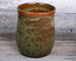 Image of Hand Thrown Ceramic Kitchen Crockery. Stoneware Cooking Utensil Holder. Organizer