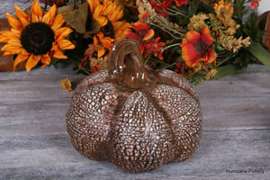 Image of Fall Ceramic Sculpted Pumpkin -Made to Order- for your Thanksgiving Centerpiece