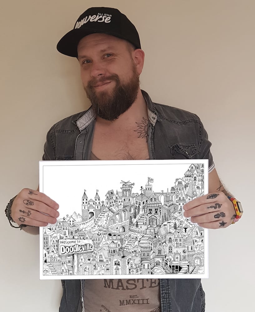 Image of Welcome to Doodleville - art print for kids! 