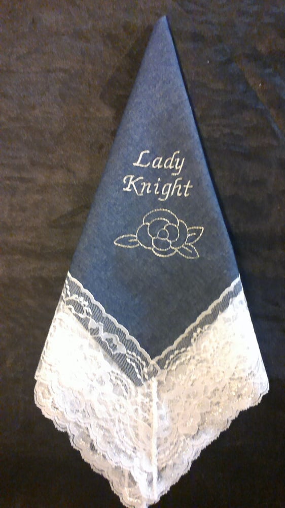 Image of MONOGRAMMED  DENIM HANKIE