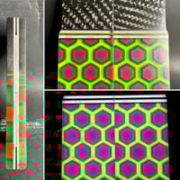 Image 1 of Carbon Fiber & 3D Resin GLOW Segmented Knife Scales