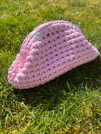 Image 2 of Sew You Large Dumpling Clutch Bag in Baby Pink🌸