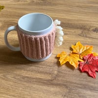 Image 2 of Crochet flower mug cosy - Various colours & designs