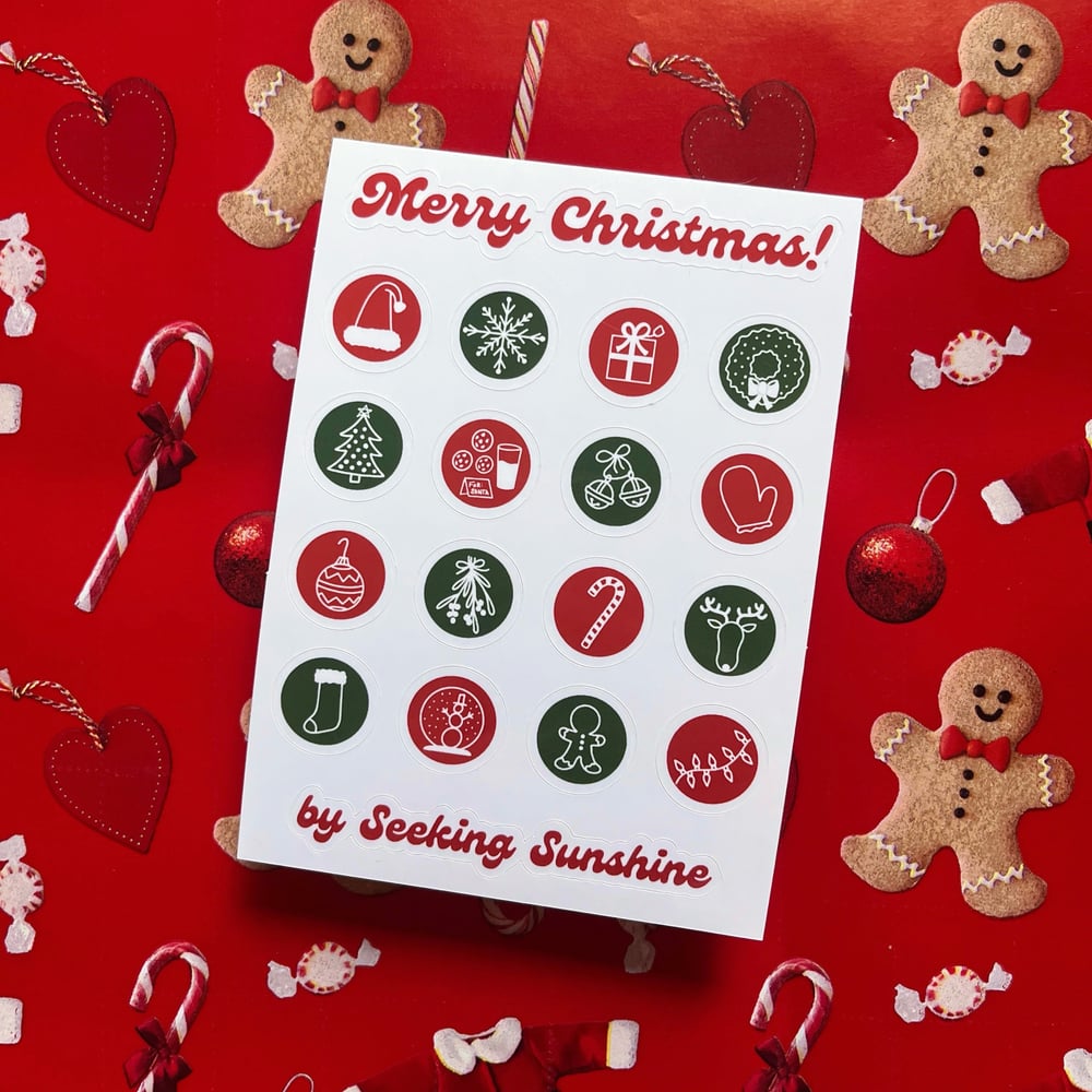 Image of christmas sticker sheet