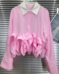 Ruffle Button Up