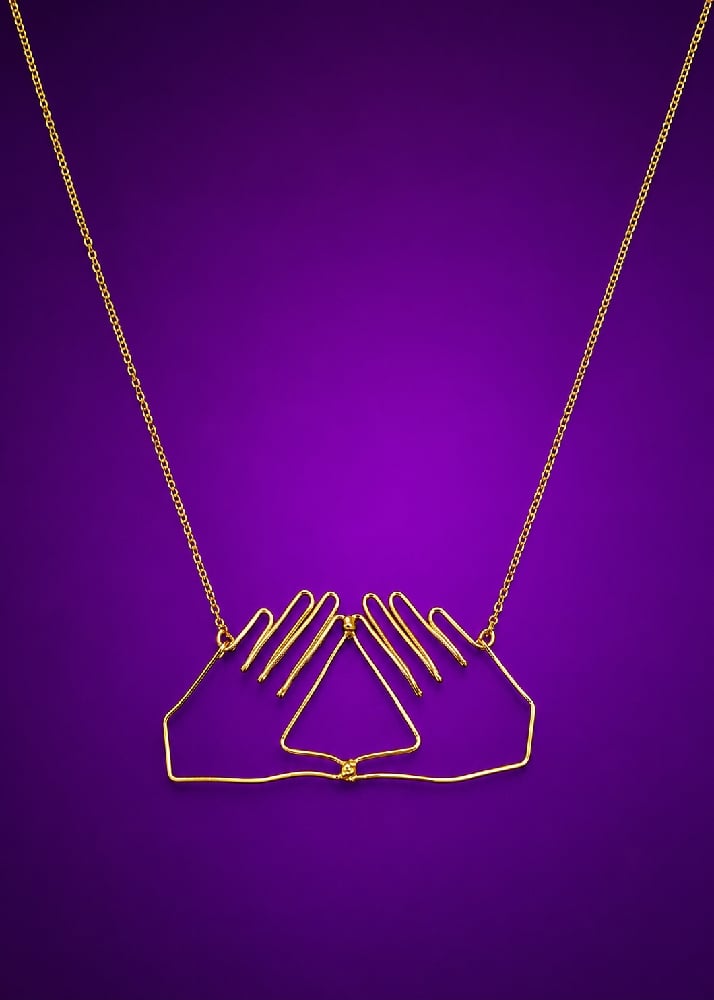 Image of Ryukyu Mid-Pyramid Wire Necklace