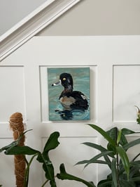 Image 2 of Ring-necked Duck Oil Painting 8x10in