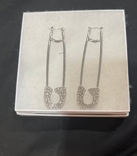 Pin it earrings silver 