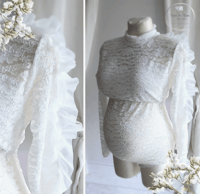 White lace maternity bodysuit size M