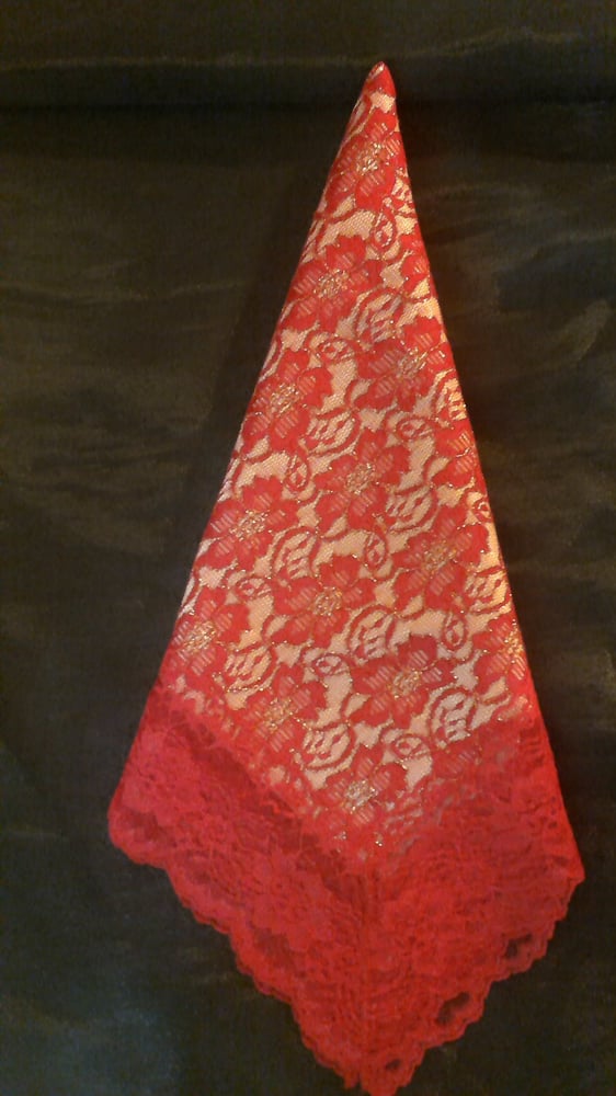 Image of ROSE OVERLAY EMBELLISHED HANKIE