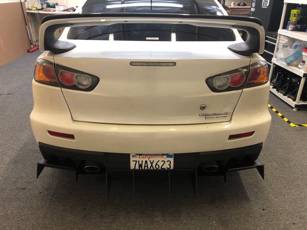 DownForceSolutions — Mitsubishi Evo X rear diffuser