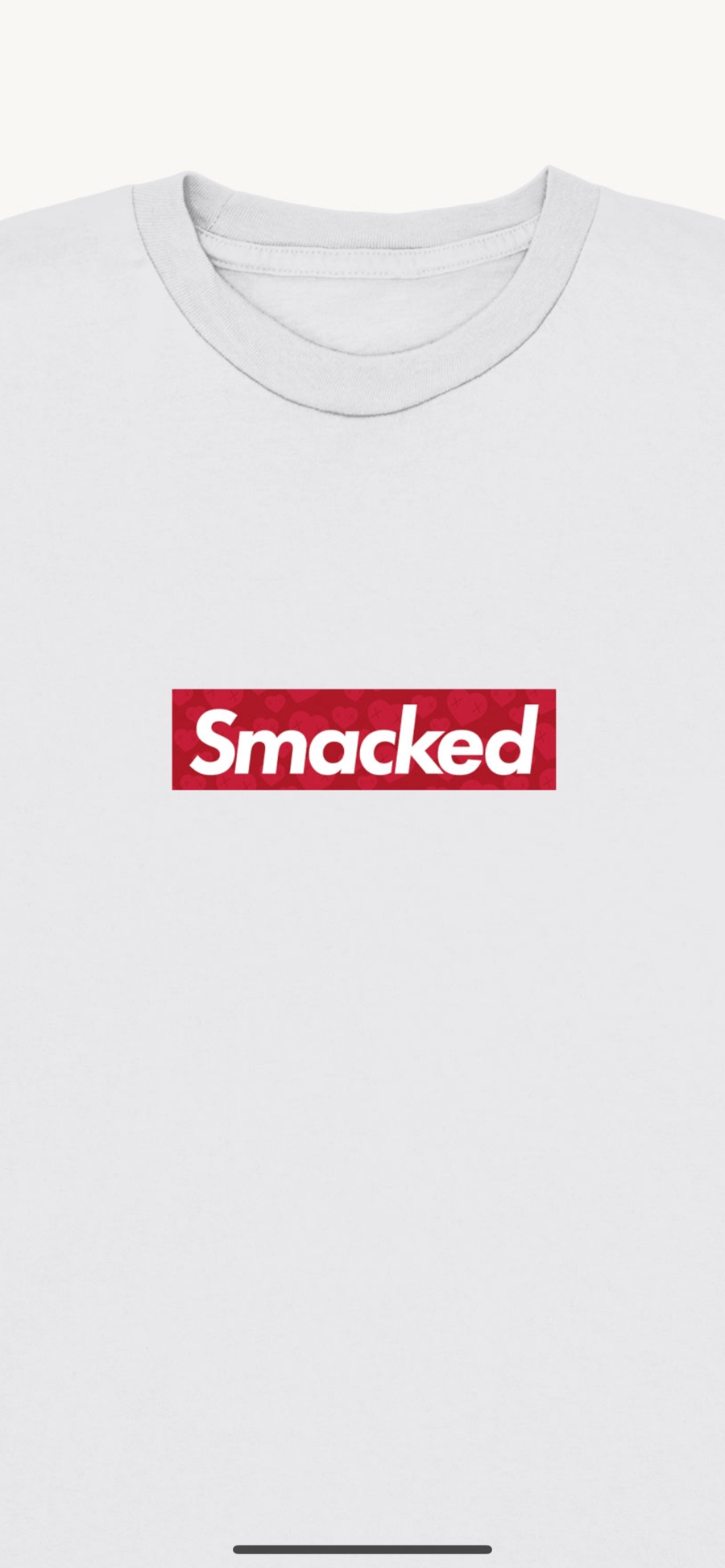 Image of “SMACKED HEART BOX LOGO” VALENTINES DAY Collection 2019 Whtie