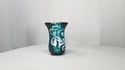 Silver green vase with floral motif