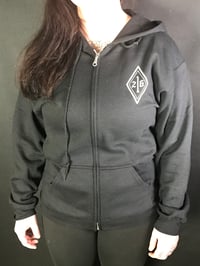 Image 2 of Black Skull Logo Hoody (zip up)