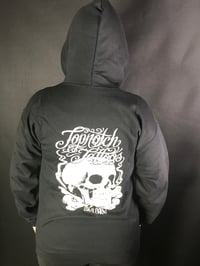 Image 1 of Black Skull Logo Hoody (zip up)