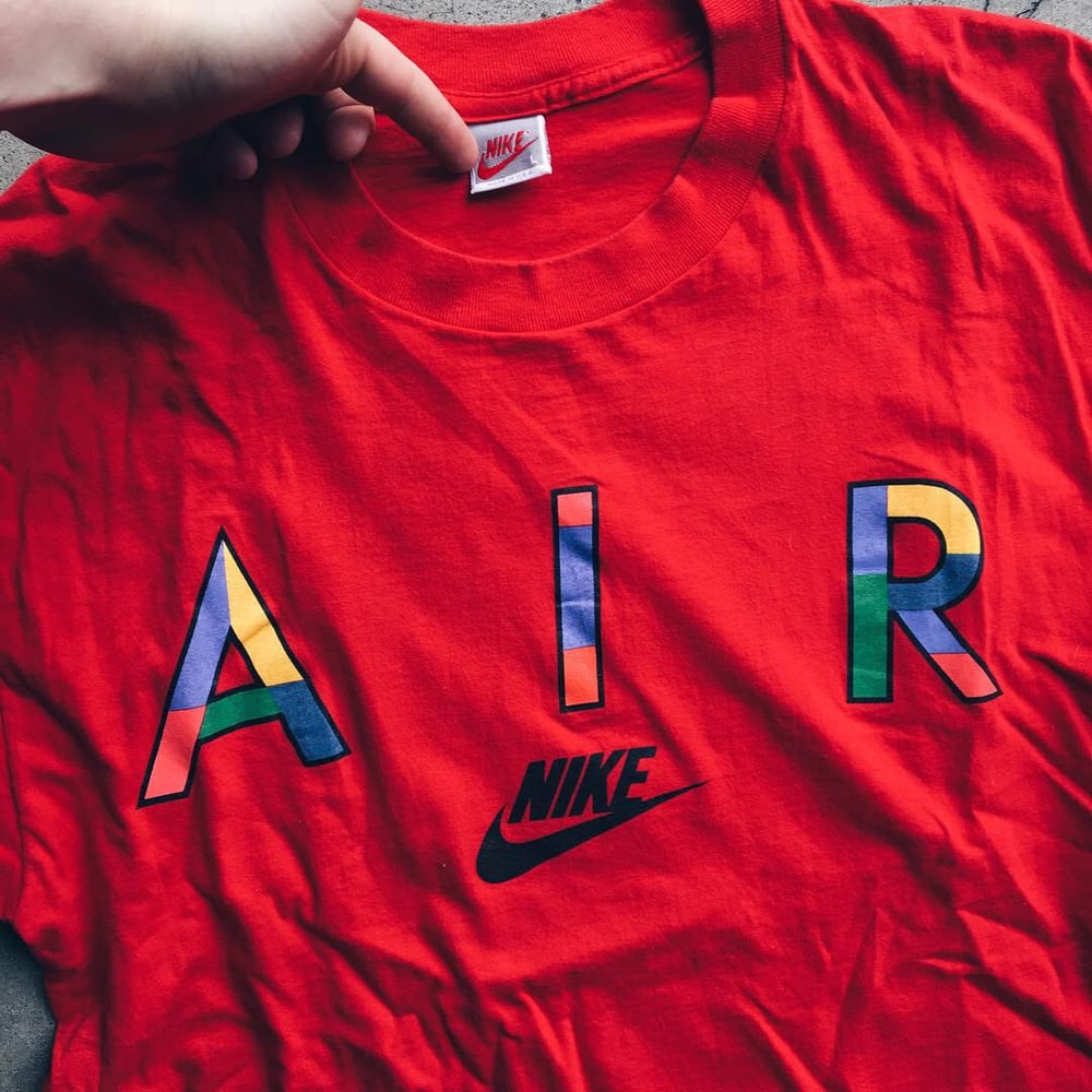 Image of Original Early 90’s Nike Air Tri-Color Tee (Red).