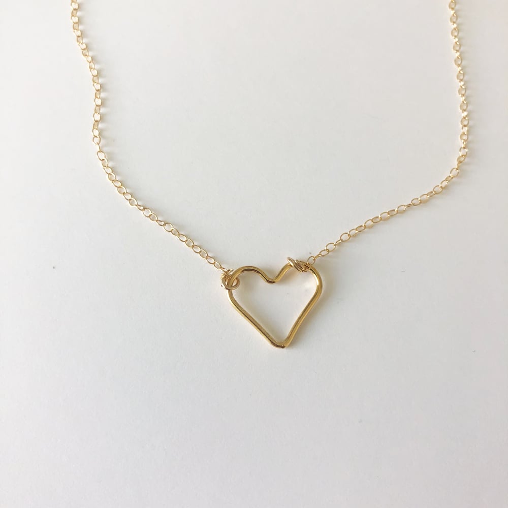 Image of Gold Filled Open Heart necklace 