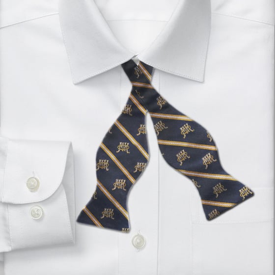 Image of Krewe of Olympia Bow Tie with MKO Logo (Navy)