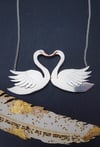 Kissing Swan Necklace